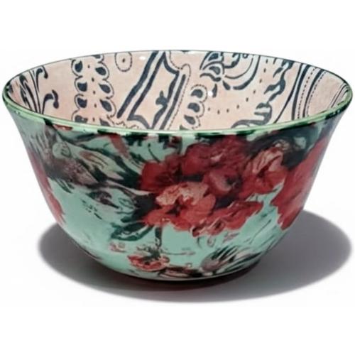 Set of 10 Ceramic Bowls 5 Inch Decorative Assorted Pattern Bowls for Salad, Snacks, Dessert & Prep