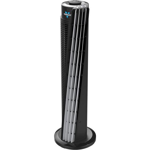 Vornado 143 Whole Room Air Circulator Tower Fan with Timer and Remote Control, 29, Black