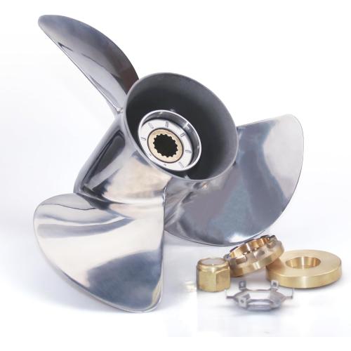 CAPTAIN Stainless Steel 13 1/4X17 Propeller for Mercury Outboard, 13 1/4 Diameter x 17 Pitch, 15 Spline Tooth Boat Motor Prop, RH Propellers for 40 50 70 Force 75 80 90 100 115 125 140 HP