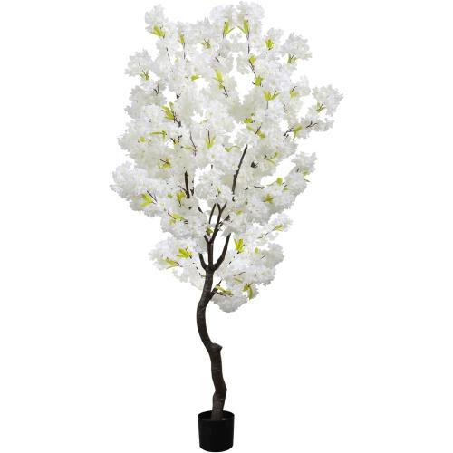 White Faux Cherry Blossoms Tree Artificial Cherry Blossom Tree Bedroom Trees for Home Decor 6FT