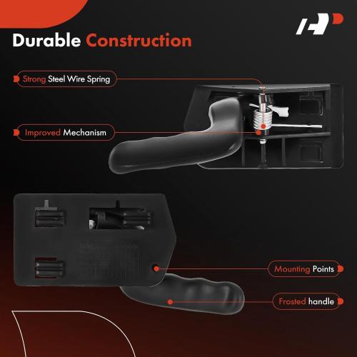 A-Premium - Front or Rear Left Driver Side Interior Door Handle - Compatible with 1999 2000 2001 2002 2003 2004 2005 2006 Chevy Silverado 1500 2500 3500 Tahoe Suburban Avalanche & GMC Sierra Yukon