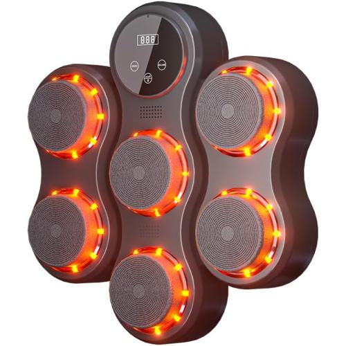 Smart Music Boxing Machine for Adults & Kids - Wall Mounted Boxing Machine with LED Lights, 9 Speed Modes, 2 Gloves & Extra Straps - Type-C Charging - Home & Gym Boxing Equipment