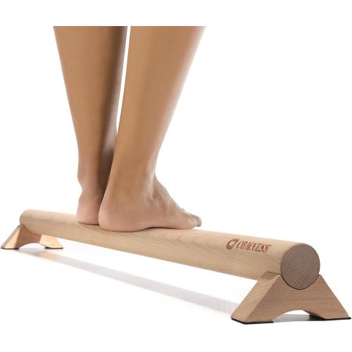 Versatile 40 Inch Beech Wood Balance Beam for Home Use - Enhance Balance, Ankle Foot Strength, Flexibility for All Ages, Physical Therapy Purposes for Plantar Fasciitis Relief.