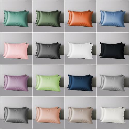 LINENWALAS Tencel Lyocell Silk Pillowcases for Hair and Skin, King Size 20x40 with Envelop Closure Soft, Breathable, Eucalyptus Cooling Pillowcases Set of 2 (Blue Dark, King)