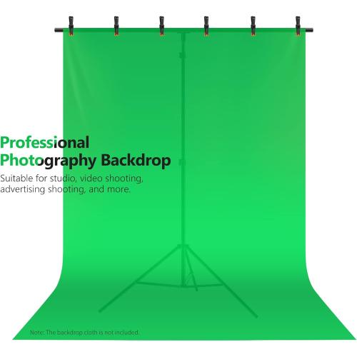 Neewer T-Shaped Background Backdrop Support Stand Kit, 8.5ft/2.6m Tall Adjustable Tripod Stand and 5ft/1.5m Wide Crossbars with 6 Spring Clamps and 1 Carrying Bag for Studio Photo Video Photography