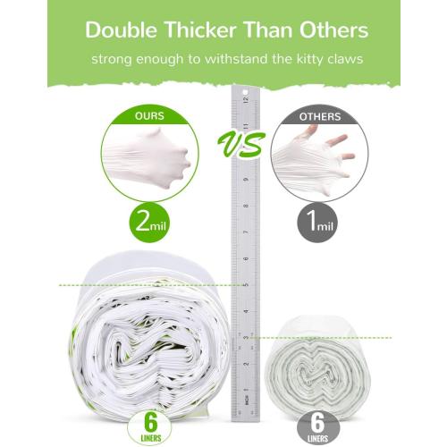 Litter Box Liners, 34 Count Jumbo Cat Litter Pan liners, Drawstring Litter Liner Bags For Litter Box, Easy Clean Up Thick Large Kitty Litter Liner XL, Eco Friendly Pet Cat Supplies(36 x 19)