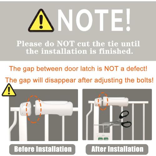Fairy Baby Extra Wide Baby Gate for Doorways Auto Close Safety Gates for Bedroom, Fits 57.5 Inch to 62 Inch with Pressure Mounted Extention Kit, White