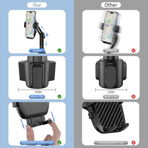 Cup Phone Holder for Car, [Upgraded Version]Universal Car Cell Phone Holder