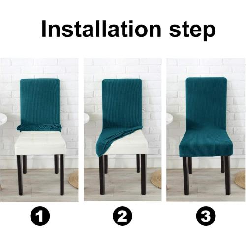 NORTHERN BROTHERS Chair Covers Stretch Chair Covers, 8 Pack Chair Slipcovers Dining Chair Protector Cover for Hotel, Dining Room, Banquet (Teal)