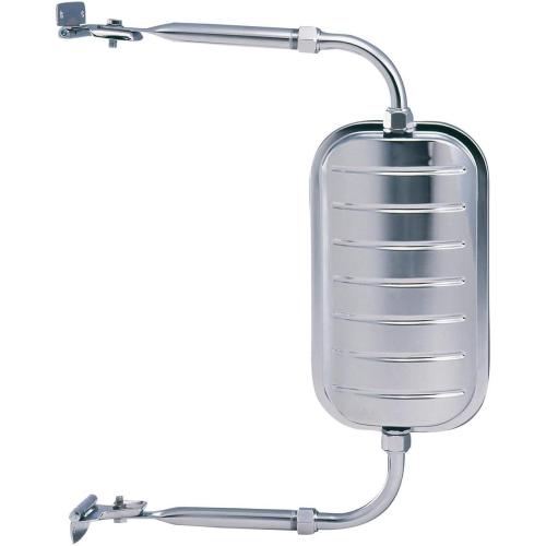 K Source Universal Replacement Mirror Head - Driver & Passenger Side, 6 x 11 Glass, Jr. West-Coast Style, Chrome Finish, Easy Install, For Trucks & Vans