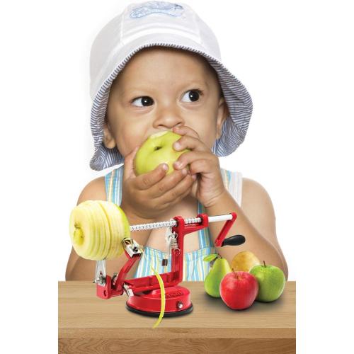 Cast Magnesium Apple/Potato Peeler Corer by Spiralizer, Durable Heavy Duty Die Cast Magnesium Alloy Peelers