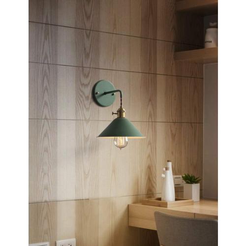 Wall Sconce Lamps Lighting Fixture with on Off Switch,Green Macaron Wall lamp E26 Edison Copper lamp Holder with Frosted Paint Body Bedside lamp Bathroom Vanity Lights