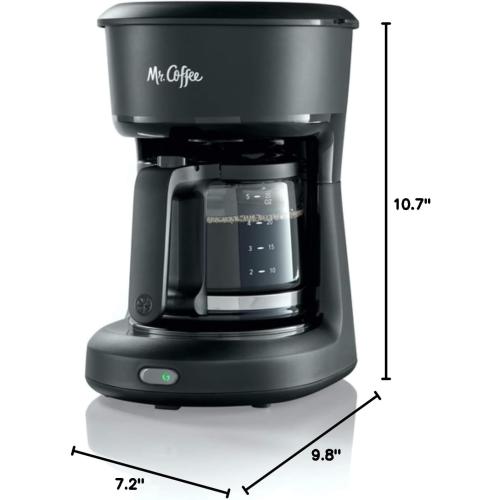 Mr. Coffee® 5-Cup Mini Brew Switch Coffee Maker, Black