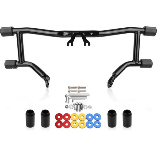 Crash Bar Compatible with Harley Davidson Touring Models 2014-2026, Black Engine Guard Bar for Street Glide Road Glide Road King Electra Glide
