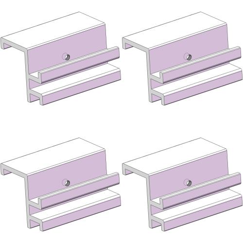 Non Rotating Hole Bracket Only Fit JUST-V Hard Tri-Fold Truck Bed Tonneau Cover Replacement for 2016-2024 Toyota Tacoma 5FT Bed 4PCS (Please Purchase Specialized Brackets with Caution)