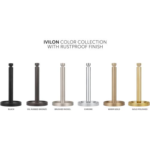 Ivilon Paper Towel Roll Stand - Steady and Easy Tear - Fits All Paper Towel Rolls - Oil Rubbed Bronze