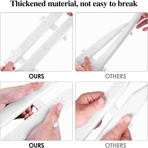 URATOT 35 Pieces Christmas Tree Thick White Plastic Picket Fence Christmas Tree Fence for Pets Kids Holiday Party Garden Home Decoration, 12 Inches