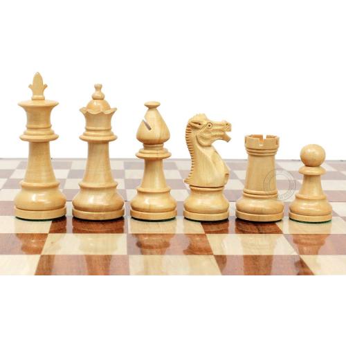 House of Chess - Victorian Staunton Golden Acacia Wood Chess Set - 14 x 14 Inches Wooden Folding Chess Board with Algebraic Notation - Wooden Chess Pieces with King Height 3 Inches   2 Extra Queens