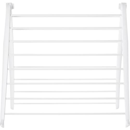 White Whitmor Spacemaker Folding Drying Rack, Freestanding Indoor Clothes Dryer, Space Saving Compact Design, 6L x 26W x 51.5H, White