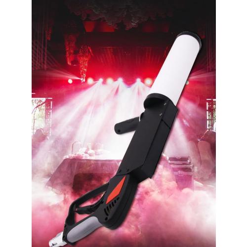 Color White CO2 Fog Machine, Handheld Fog Gun, Cannon Fog Machine with LED Lights Effect, Fogger, Smoke Gun With 3 Meter Gas Hose for Night Club Party, DJ Effects