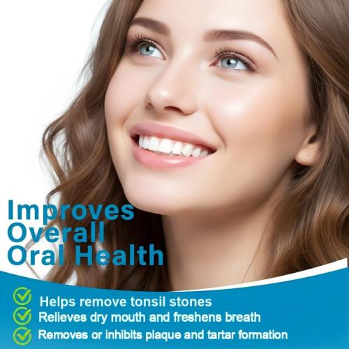 Tonsil Stone Mouthwash, Fresh Breath Oral Rinse for Tonsil Stone Removal and Prevention, Alcohol Free Mouth Wash Treatment Eliminates Bad Breath - Mint Flavor