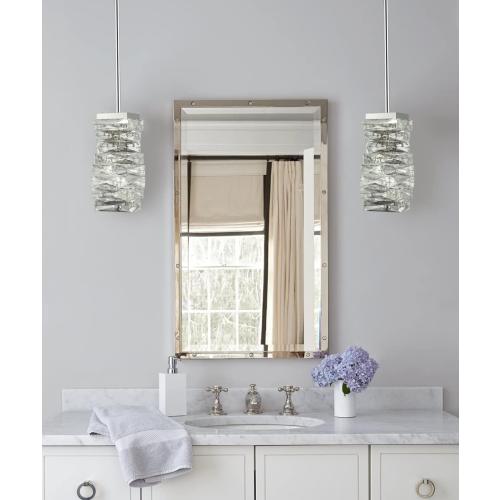 Modern Crystal Pendant Light Bathroom LED Chrome Mini Pendant Lights Kitchen Island, 8W, 4000K, NOT Dimmable