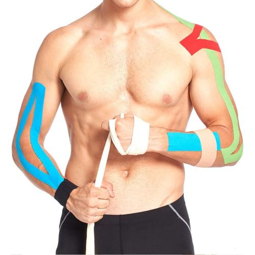 Athletic Tape Breathable Self Adhesive Bandage Wrap, 5cm x 5m/2.5cm x 5m Sports Tape for Wrist, Ankle Sprains, Swelling, Sports Injury & Protection