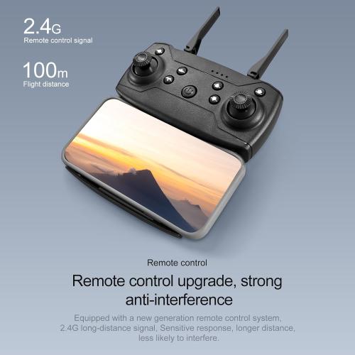 ikaufen E99 Drone Single camera,No Screen Control Camera for Adults RC Drone With 480P Dual Camera WiFi FPV Foldable Quadcopter Aircraft  1 Battery (E99 No Screen Control Black)