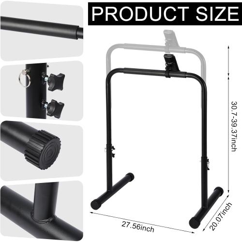 Leinuosen 24.4 Inch Wide Handle Bar for Walking Pad Only with Phone Holder Adjustable Handrail Height from 30.7 to 39.37 Inch Comfortable Grip Stainless Steel Frame Overbold Stable