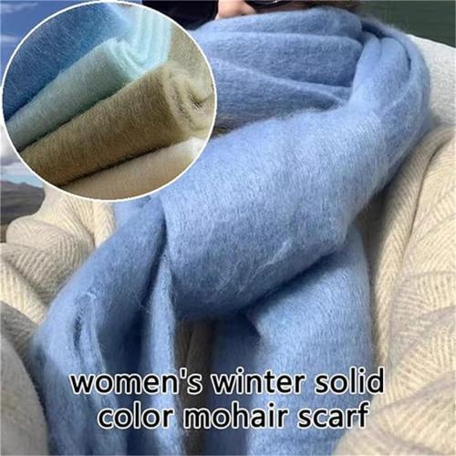 Fashion Imitation Wool Scarf, Chunky Scarf Tassel Soft Scarf, Winter Oversized Thick Warm Scarf