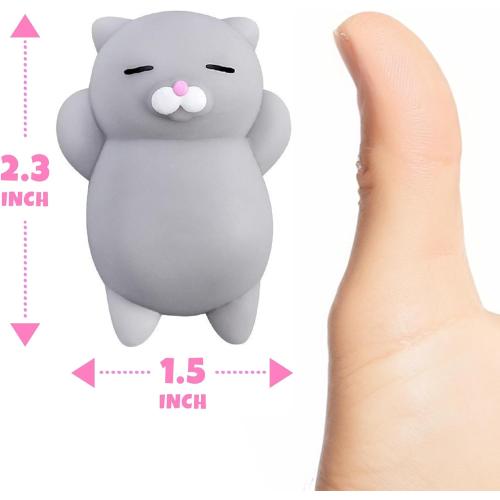 Nutty Toys Squishy Cat Set - 2 Soft Silicone Kawaii Kitties, Top Stress Relief Toy 2026 Unique Gifts for Teens Kids Women Men Adults Best Teenage Girls Teen Boy Tween Valentines Day, Easter Gift Idea