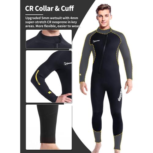 Owntop Wetsuit 5mm Neoprene Diving Suit - Mens Womens Thicken Full Wet Suit, Front Zip Long Sleeve UPF50  Keep Warm Swimwear for Scuba Surfing Swimming Diving Snorkeling Water Sports