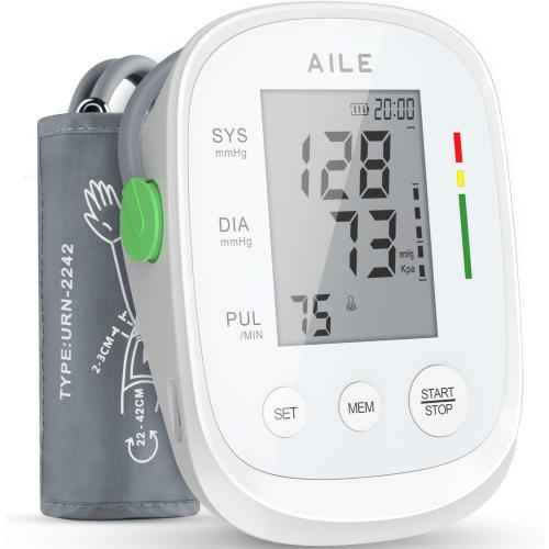 AILE Blood Pressure Monitor, Blood Pressure Machine Upper Arm Large Cuff(8.7-16.5), High Automatic Blood Pressure Monitors Cuff for Home Use, (BP) Manual Arm Blood Pressure Monitors, 2 * 99 Memory