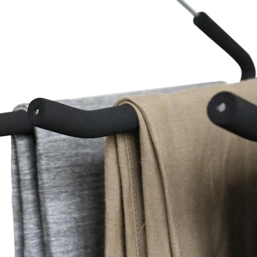 Open Ended Pants Hangers, 10 Pack Non-Slip Foam Padded Pants Hangers Space Saving Heavy Duty for Jeans, Trousers, Slacks