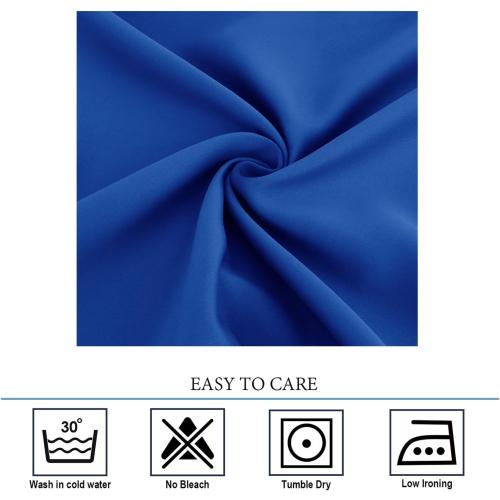 Diraysid Royal Blue Grommet Blackout Curtains for Bedroom Thermal Insulated Room Darkening Curtains Drapes, 42 x 84 inch, 2 Panels