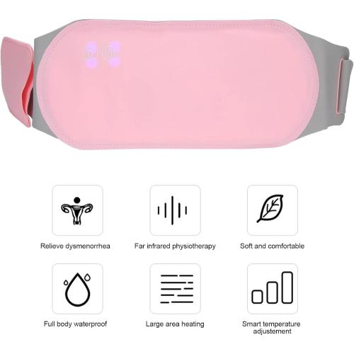 Heated Waist Belt,Electric Heating Belt Plush Electric Heating Waistband Hot Compression Moxibustion Uterine Warming Belt with Adjustable Temperature 45-65℃