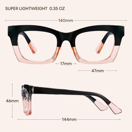 CCVOO Stylish Reading Glasses for Women, Eyeglasses, Blue Light Readers for Women, Computer Eye Glasses, Cheaters