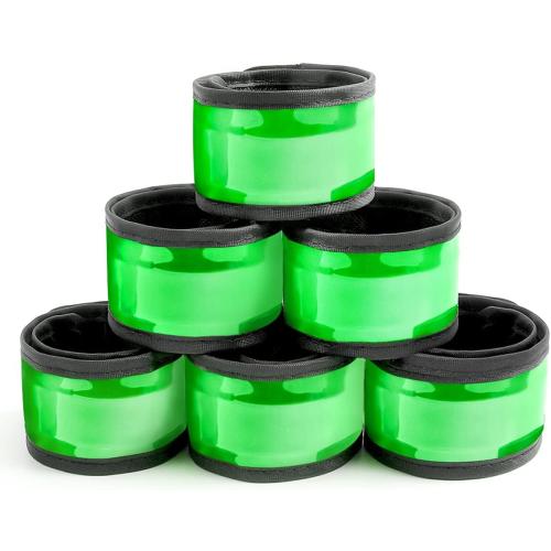 esonstyle Pack of 6 LED Light Up Band Slap Bracelets Night Safety Wrist Band for Cycling Walking Running Concert Camping Outdoor Sports