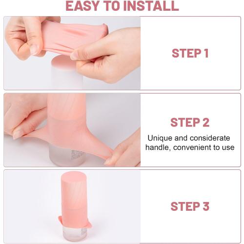 Silicone Bottle Covers- 8 Pack Fit Most Size Bottles Toiletries Travel essentials Elastic Toiletries Sleeves