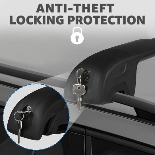 Roof Rack Cross Bars Compatible with Jeep Cherokee 2014-2023, Adjustable Aluminum Heavy Duty 300 LBS Anti-Theft Lock Cargo Carrier Rooftop Crossbar Accessories for Bike, Basket, Snowboard, Luggage