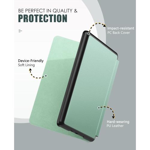 MoKo Case for All-New 7 Kindle Paperwhite (12th Generation-2024) and Kindle Colorsoft Signature Edition 2024, Lightweight Shell Cover with Auto Wake/Sleep for Kindle Paperwhite 2024, Agave Green