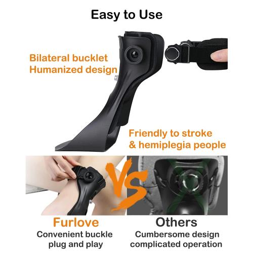 AFO Drop Foot Brace, Upgraded Medical Foot Up Ankle Foot Orthosis Support with Inflatable Airbag for Hemiplegia Stroke Shoes Walking Foot Stabilizer (Left, XL)