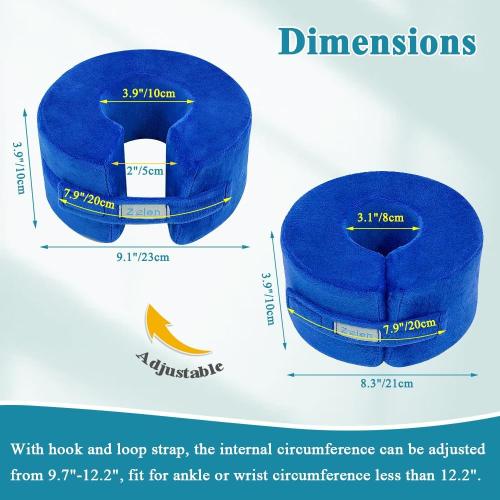 Zelen Heel Protector for Pressure Sores Foot Elevation Pillow Ankle Protector Wedge Heel Protector Cushion for Bed Sores Foot Support Pillow for Sleeping Ulcer Elevated Foam (Medium, 1 PCS)