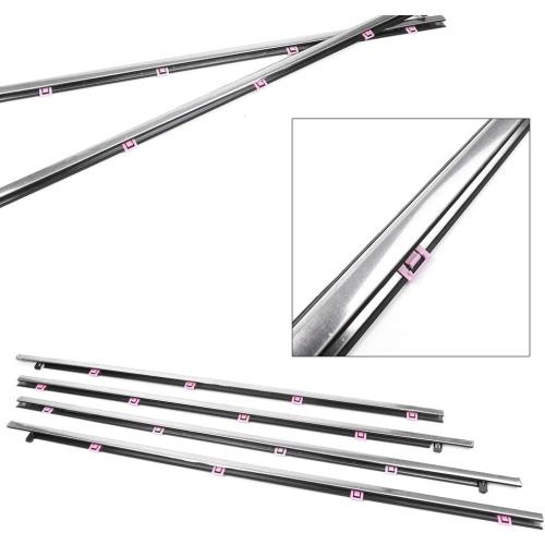 LIRU Automative Window Molding Trim Weatherstrip 4pcs Seal for HONDA Accord 2013 2014 2015 2016 2017