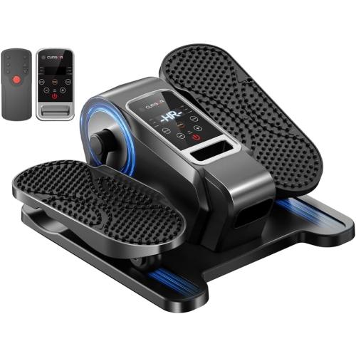 Under Desk Elliptical Machine, Electric Seated Pedal Exerciser, Quiet Leg Exerciser While Sitting for Seniors, Mini Portable Leg Exercise Machine with Remote, Adjustable 12-Speeds, Manual & Auto Mode