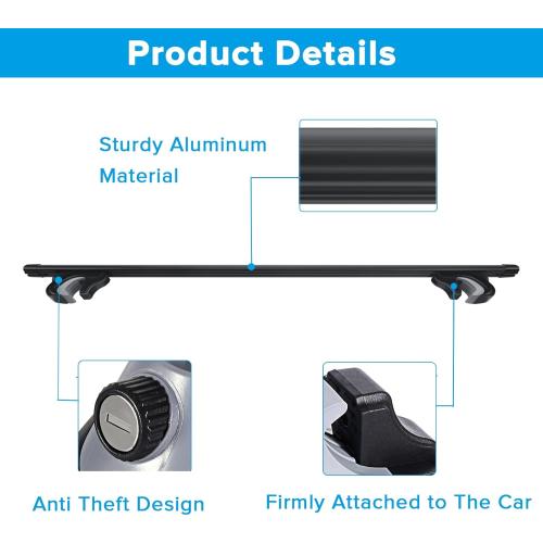 Black 56 Roof Rack Cross Bars 56, Universal Aluminum Roof Top Cross Bar Set, 260 lbs Load Capacity, Suitable for Raised Side Rails (with Gap Design),Black
