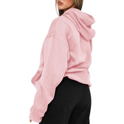 Size M . . Women's Hoodies Sweatshirts Cute Long Sleeve Tops Loose Fleece Pullover Shirts with Pocket