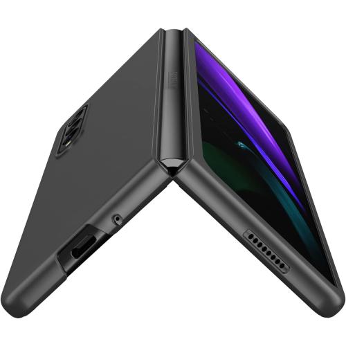 Case for Samsung Galaxy Z Fold 4, Ultra-Thin Full Body Protective Cover with Built-in Screen Protector, Hard PC Anti-Scratch Shockproof Phone Case, Black