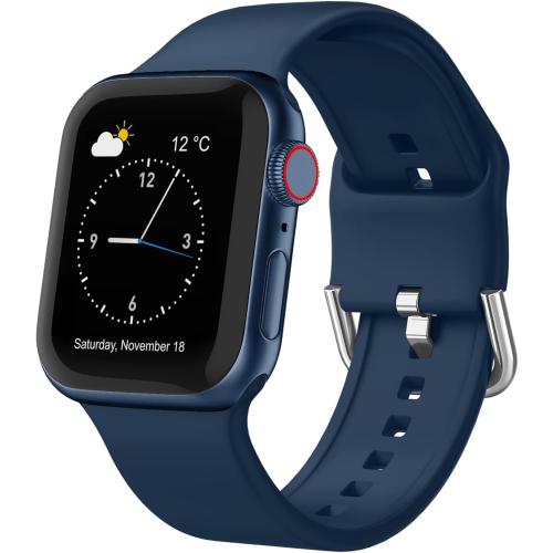 Sport Band Compatible with Apple Watch Bands 49mm 46mm 45mm 44mm 42mm 41mm 40mm 38mm, Soft Silicone Replacement Strap with Classic Clasp for iWatch Series 11 10 9 8 7 6 5 4 3 2 1 SE Ultra Women Men