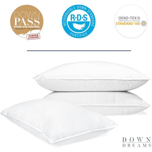 Down Dreams Manchester Mills Classic Pillows - Queen/Firm Support 2-Pack